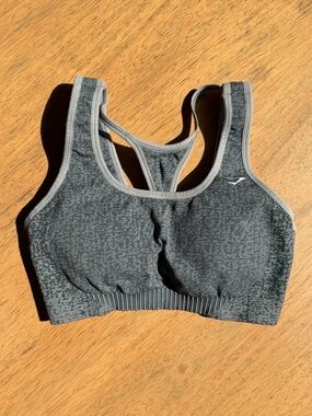 Women’s | Gymshark Seamless Scoop Sports Bra Medium Support, Marl Green | Medium